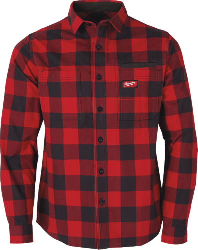 Milwaukee GRIDIRON Men's Medium Red Long Sleeve Flannel Shirt