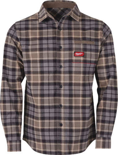 Milwaukee GRIDIRON Men's Large Gray Long Sleeve Flannel Shirt