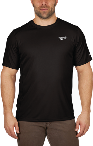 Milwaukee Men's WORKSKIN 2X-Large Black Lightweight Performance Short-Sleeve T-Shirt