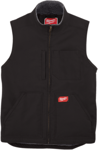 Milwaukee GRIDIRON Men's Medium Black Sherpa-Lined Vest