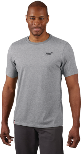 Milwaukee FREEFLEX Men's Medium Gray Hybrid Short Sleeve Work Shirt