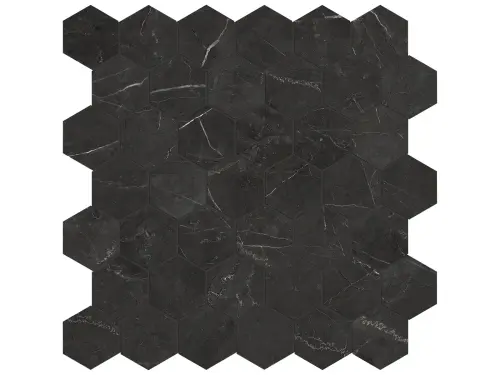 Anatolia La Marca Nero Venato Honed 2 in. Hexagon Mosaic