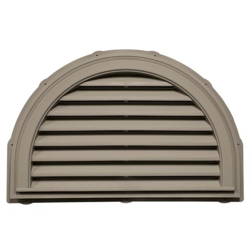 Mid America 34 in. x 22 in. Half Round Louver Gable Vent #097 Clay