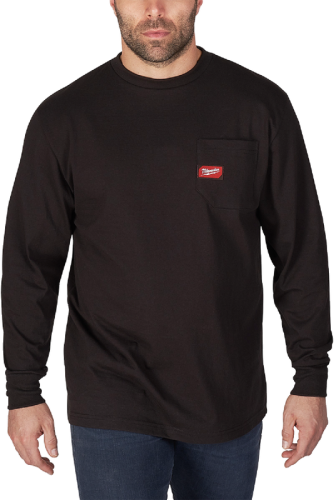 Milwaukee XL Black Long Sleeve Men's Heavy-Duty Pocket Shirt