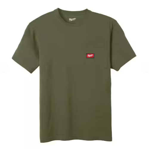 Milwaukee Men's X-Large Green GRIDIRON Short-Sleeve Pocket T-Shirt