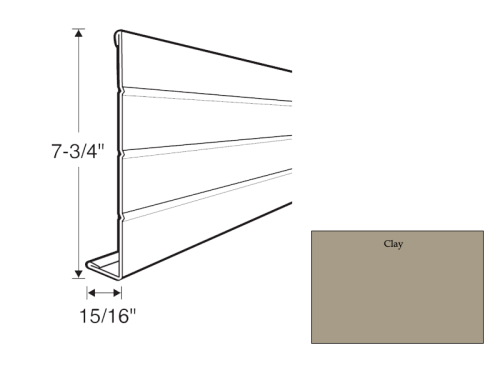 Rollex Clay Aluminum Fascia - 8 in. (B-SL8-43)
