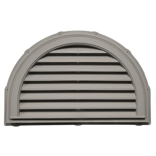 Mid America 34 in. x 22 in. Half Round Louver Gable Vent #057 Flint