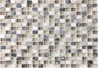 Bliss Glass & Stone 11.75 in. x 12 in. Cappucino Mosaic Blend