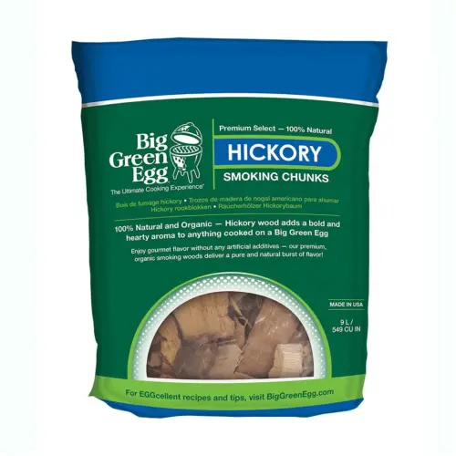Big Green Egg Premium Kiln Dried Hickory Wood Smoking Chunks (9 L/549 cu in)