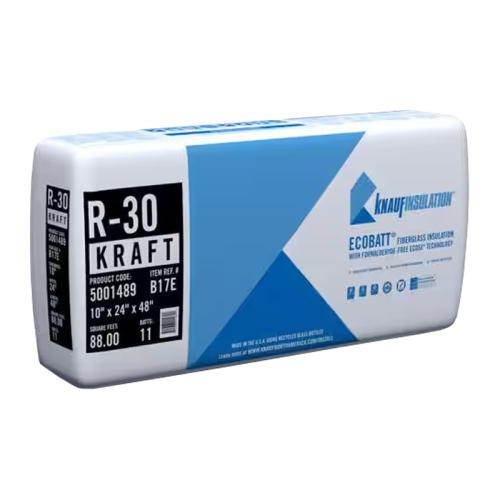 Knauf EcoBatt R-30 Kraft-Faced 10 in. x 24 in. x 48 in. Fiberglass Insulation (88 Sq Ft) B17E