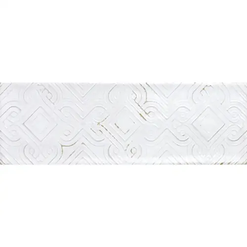 MLW Surfaces White Metro Concorde 4 in. x 12 in. x 1/4 in. Wall Tile