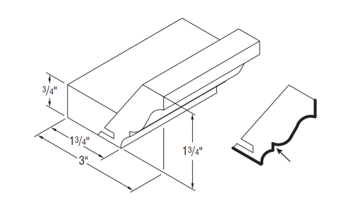 Aristokraft White 8 ft. Full Overlay Crown Moulding (MFOLCR8)