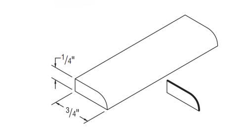 Aristokraft Stone Gray 8 ft. Wood Scribe Moulding (MSW8)