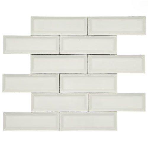 American Olean Union View Shell White 11 in. x 13 in. Glazed Porcelain Mosaic Tile