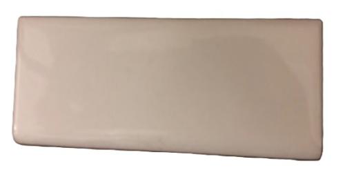American Olean Bright Biscuit Gloss 2 in. x 6 in. Ceramic Bullnose Tile