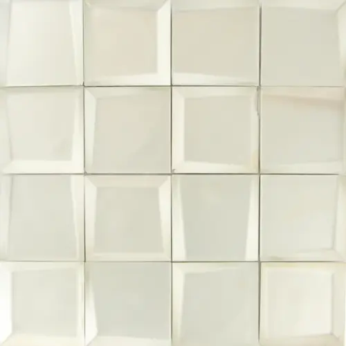 Crossville Sideview Glass 3 x 3 12 in. x 12 in. Silver Matte Finish Mosaic