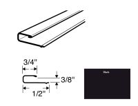Rollex 1/2 in. Black Utility Trim & J Channel Soffit Starter Strip (C-E)