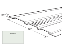 Rollex System 3 Snoswmist Aluminum Center Vented Soffit Panel - 3/8 in. x 12 in. x 12 ft (A-SYS312CV-1)