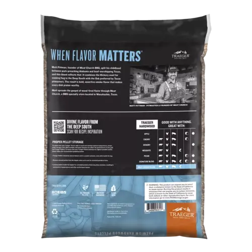 Traeger 20 Lb. Meat Church Blend Wood Pellets 2