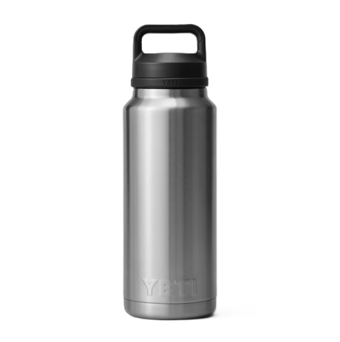 Yeti Rambler 36 Oz. Silver Stainless Steel Insulated Vacuum Bottle with Chug Cap