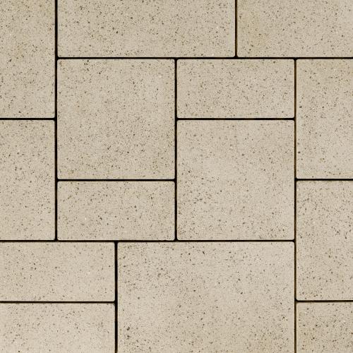 Blu 80mm 3-Piece Paver System, Polished, Beige Cream – Driveway-Rated Concrete Pavers for Driveways, Patios & Walkways