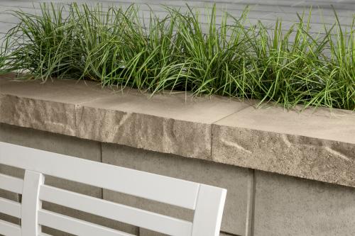 Brandon Wall Cap, Slate, Caffe Crema – Concrete Coping for Brandon Retaining Walls & Pillars