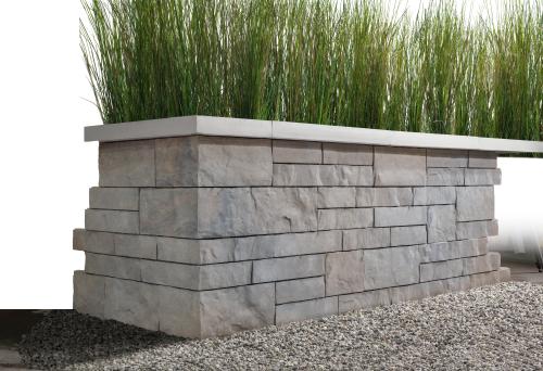 Brandon 90mm Corner/Pillar Unit, Slate, Champlain Grey – Concrete Wall Corners for Retaining & Freestanding Walls