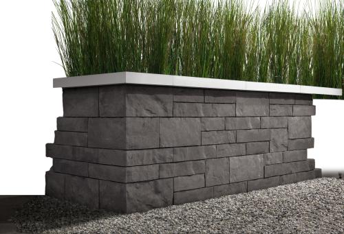 Brandon 90mm Corner/Pillar Unit, Slate, Onyx Black – Concrete Wall Corners for Retaining & Freestanding Walls
