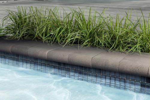 Bullnose Cap, Smooth, Shale Grey – Concrete Pool Coping & Wall Cap