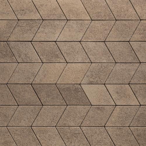 Diamond HD² Paver, Granitex, Chestnut Brown – Geometric Concrete Pavers for Driveways & Plazas