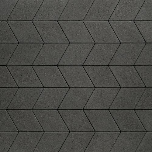 Diamond HD² Paver, Granitex, Onyx Black – Geometric Concrete Pavers for Driveways & Plazas