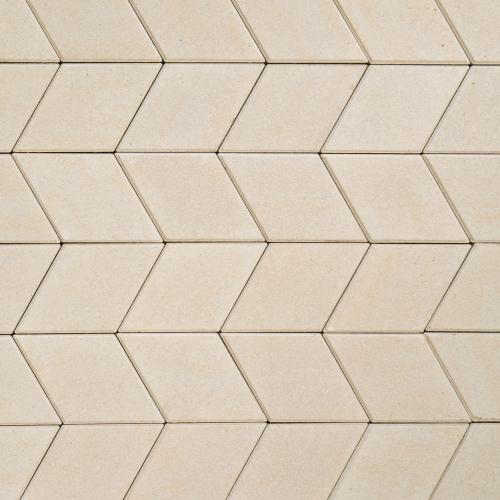 Diamond HD² Paver, Smooth, Beige Cream – Geometric Concrete Pavers for Driveways & Plazas