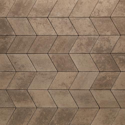 Diamond HD² Paver, Smooth, Chestnut Brown – Geometric Concrete Pavers for Driveways & Plazas