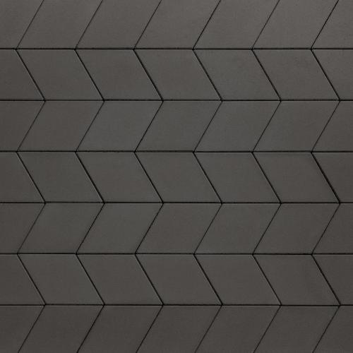 Diamond HD² Paver, Smooth, Onyx Black – Geometric Concrete Pavers for Driveways & Plazas