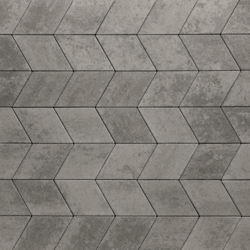 Diamond HD² Paver, Smooth, Shale Grey – Geometric Concrete Pavers for Driveways & Plazas