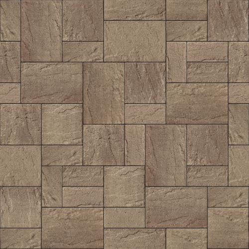 Eva 3-Piece Paver System, Slate, Chestnut Brown – Compact Concrete Pavers for Driveways, Patios & Walkways