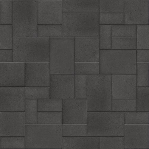 Eva 3-Piece Paver System, Smooth, Onyx Black – Compact Concrete Pavers for Driveways, Patios & Walkways