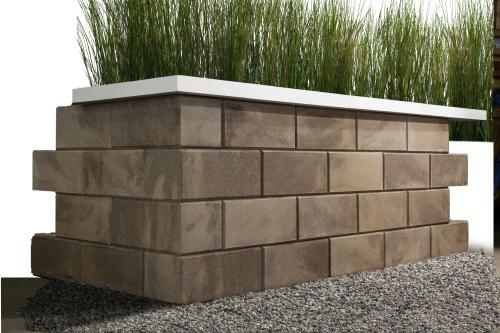 G-Force Corner Unit, Smooth, Chestnut Brown – Lightweight Concrete Retaining Wall Corner