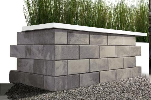 G-Force Wall Block, Smooth, Shale Grey – Lightweight Concrete Retaining Wall System