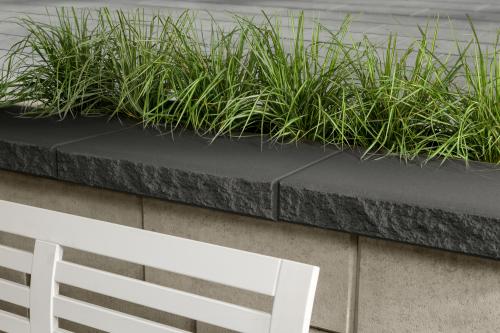 Graphix Wall Cap, Smooth, Onyx Black – Concrete Coping for Graphix Retaining Walls