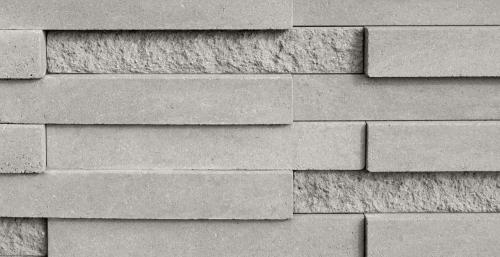 Graphix Wall Block, Smooth & Split-Face, Greyed Nickel – Double-Sided Concrete Retaining Wall System