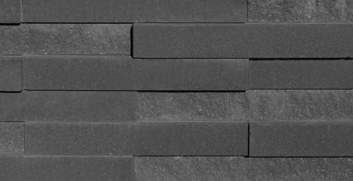 Graphix Wall Block, Smooth & Split-Face, Onyx Black – Double-Sided Concrete Retaining Wall System