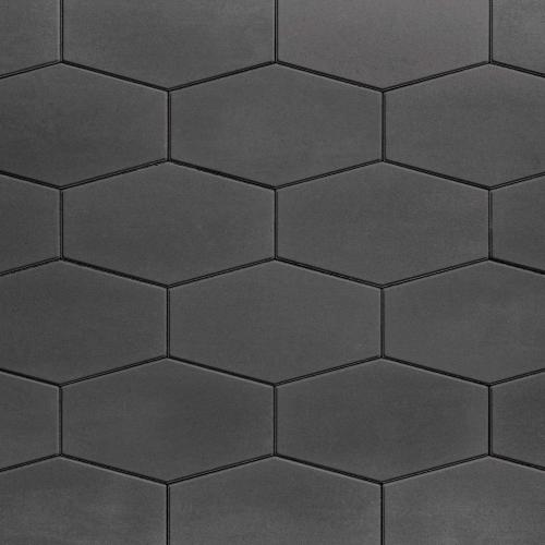 Hexa 60 HD² Slab, Smooth, Onyx Black – Hexagon Concrete Patio Slabs for Pedestrian Use