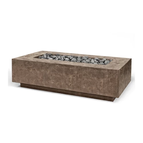 Artisian Cast Stone Rectangular Firepit- Earthcast