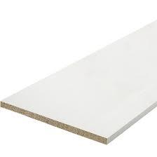 12" x 96" WHITE 5/8" WOOD SHELF