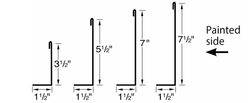 1-1/2" x 8-1/2" B SLATE ANGLE TRIM