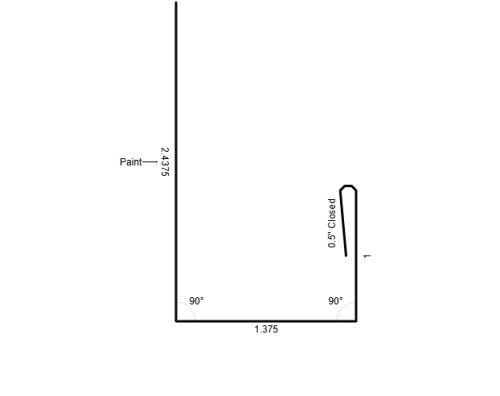 J-CHANNEL 1-3/8" WHITE  10'