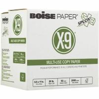 BOISE X-9 Multi-Use Copy Paper, 8.5" x 11" Letter, SPLOX (Easy Carry Box), 92 Bright White, 20 lb., Reamless (2,500 Sheets) - BOISE X-9 Multi-Use Copy Paper - Letter - 8 1/2" x 11" - 92 Bright - 20 lb Basis Weight - Smooth - SPLOX Easy Carry Carton - 2,50