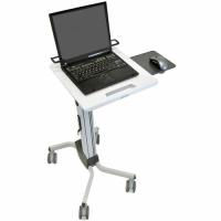 Ergotron Neo-Flex 24-205-214 Laptop Cart - 15 lb Capacity - 4 Casters - Aluminum, Plastic, Steel - 28.8" Width x 47.8" Height - Two-tone Gray