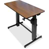 Ergotron WorkFit-D, Sit-Stand Desk (Walnut Surface) - For - Table TopRectangle Top - 65 lb Capacity - Adjustable Height - 30.60" to 50.60" Adjustment x 47.60" Table Top Width x 23.50" Table Top Depth - Steel, Metal, Wood Grain - 1 Each